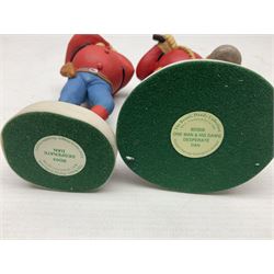 Eleven Robert Harrop figures from the Beano Dandy collection, comprising One Man & His Dawg BDS08, Picnic Desperate Dan BDS04, Fatty BD07, Desperate Dan BD03, Roger the Dodger BD20, Dennis the Menace BD01, Beryl the Peril BD05, Minnie the Minx BD04, Surfing BP03, two Spotty BD16, together with a Genuine Beano Ware lidded box (12)