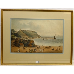  'View of Scarborough', late 18th/early 19th century aquatint, by repute pub. 1820, 34cm x 53cm  