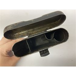 WW2 German - Lufft made compass marked ' Original Bezard ' with heliograph signalling mirror to interior; and a K98 rifle cleaning kit in original tin (2)