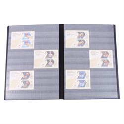 Queen Elizabeth II mint decimal stamps in two folders, face value of usable postage approximately 470 GBP