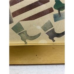 Vladimir Vasilyevich Lebedev (Russian 1891-1967): Walking Lady, lithograph 20cm x 28cm