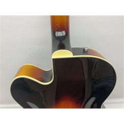 Gretsch G2420/ABB semi-acoustic guitar with three-tone sunburst finish, serial no.IS191201597, L107cm overall; in original hard carrying case dated 2019.