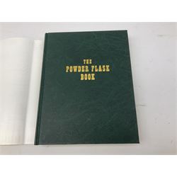 Riling Ray: The Powder Flask Book. 1992 R&R Books facsimile edition of the 1953 original; four powder measures including two by G. & J.W. Hawksley with horn handles; 16-bore combined spent cartridge and broken case remover; and turnscrew screw-driver (7)
