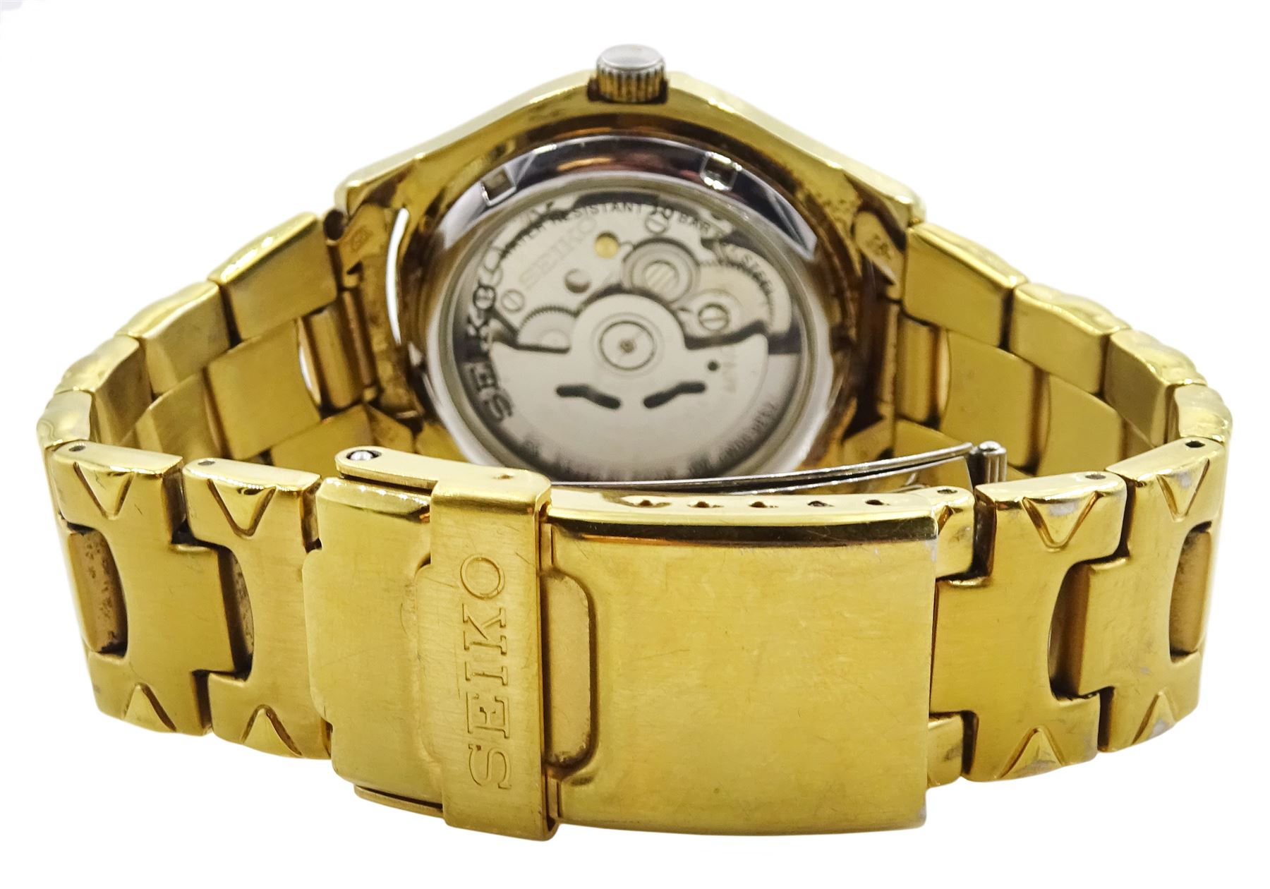 Seiko Chronograph gentleman's quartz goldplated and stainless steel