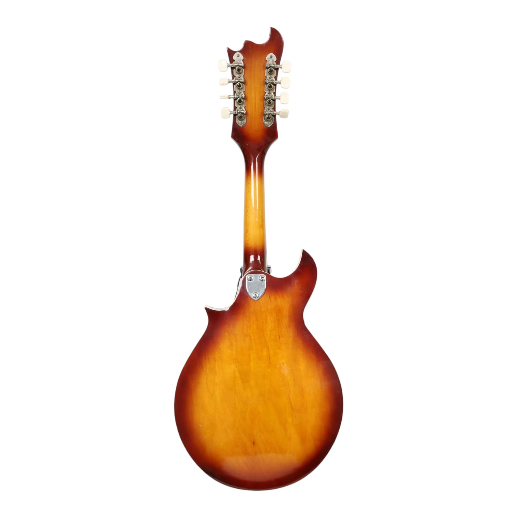 Hondo II HM-9 batwing mandolin, with mother of pearl inlaid fretboard, L73cm