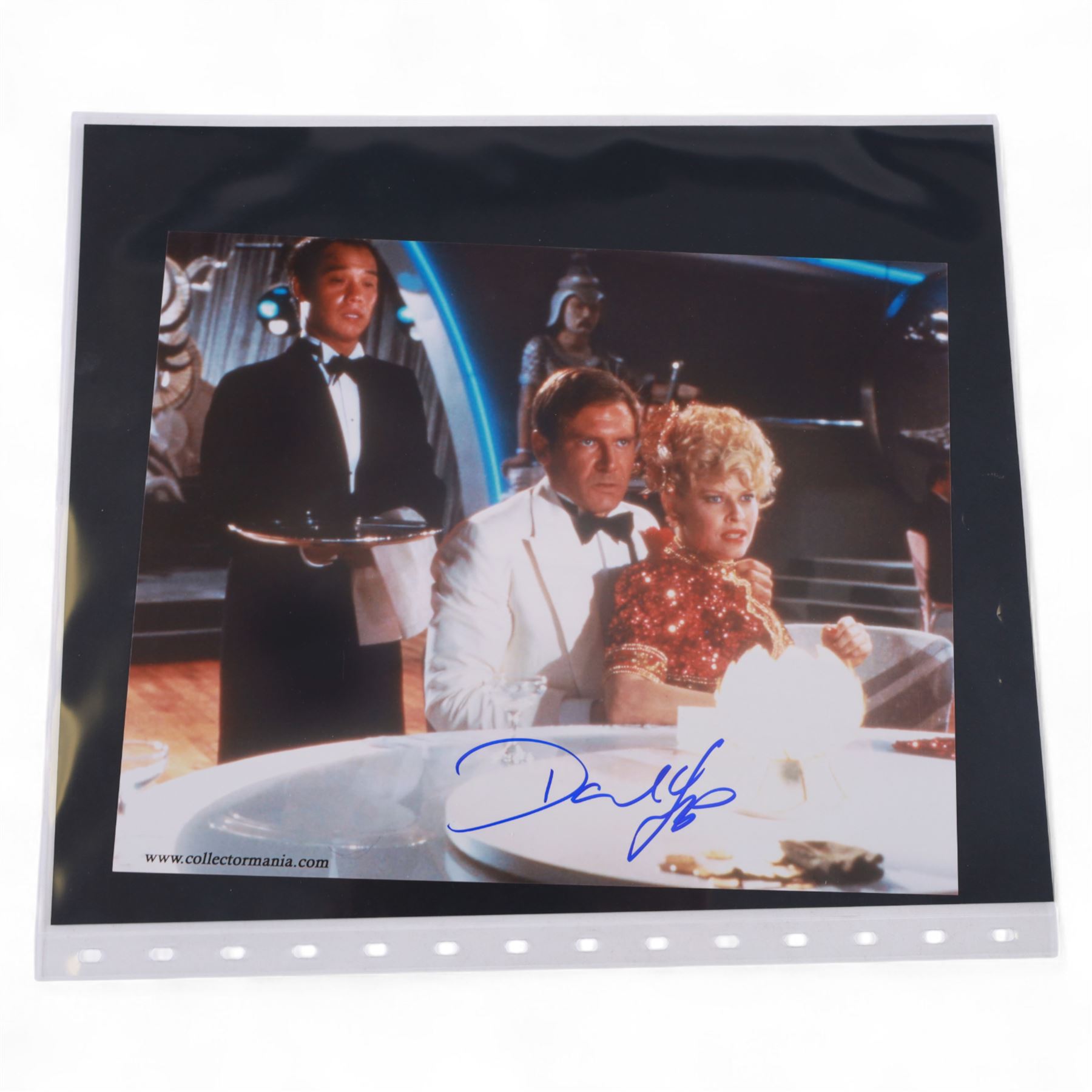Collection of signed stills and promotional photographs, mostly Sci-Fi TV and film related, including Andy Serkis, Warwick Davis, James Earl Jones, Leroy James, Leonard Nimoy, Billy West, Robert Vaughn, Shane Rimmer, Ethan Phillips etc, all with certificates of authenticity, contained within dark green album