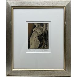 Sergei Firer (Russian 1954-): Nude Studies, set of three limited edition colour etchings signed and numbered in pencil, with blindstamp, 18cm x 15cm (3)