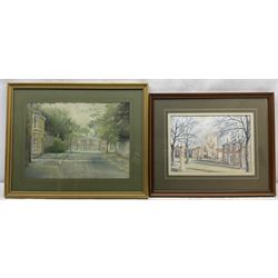 Gordon Slater (British 20th century): 'Welton Village' Lincolnshire, pastel signed and titled 27cm x 37cm; JR Hobson (British 20th century): 'Welton', watercolour signed and dated 1988, titled verso 20cm x 29cm (2)
