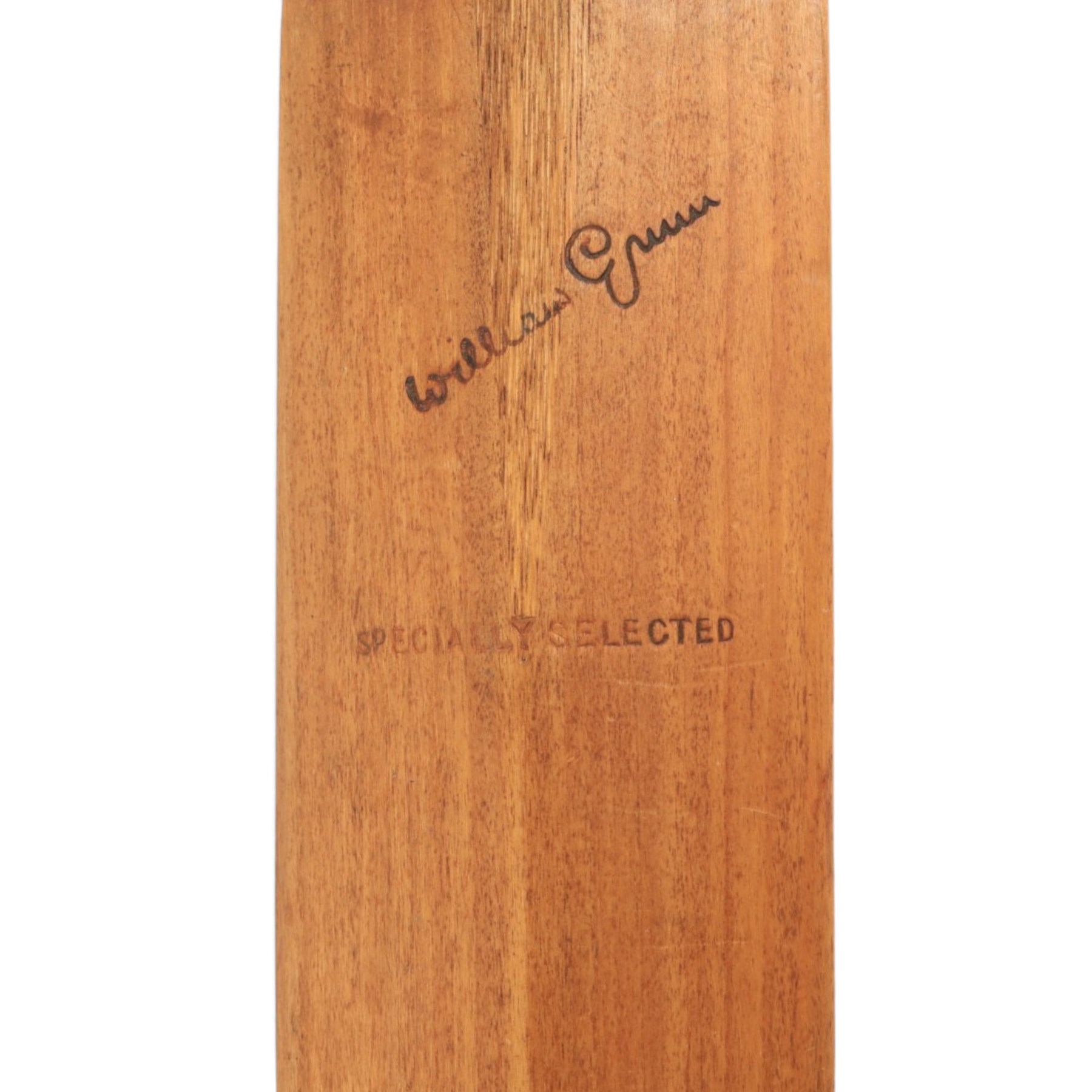 Victorian Jefferies & Malings of Woolwich cricket bat with silver plaque, presented to A.G. Baker for the Highest Average December 1874, together with a Gunn & Moore Ltd 'The Autograph' cricket bat (2)