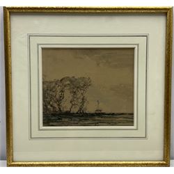 Kershaw Schofield (British 1872-1941): Winter Landscape, watercolour signed 21cm x 25cm