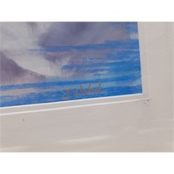 Jane E Ward (British Contemporary): Snow in the Lake District, pastel signed 49cm x 75cm