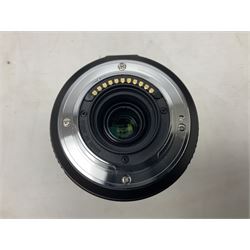 Olympus PEN-F camera body, with 'Olympus M- Zuiko Digital 25mm 1: 1.8' lens,  'Olympus M- Zuiko Digital 75-300mm 1: 4.8 - 6.7' lens and  'Olympus M- Zuiko Digital 17mm 1: 1.8' lens, with original box, together with Lowepro camera bag