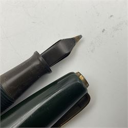 Five Waterman's fountain pens, to include Ideal, 152V, 701 etc, four with 14ct gold nibs