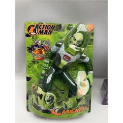 Five modern carded/boxed Action Man figures - Dr. X, Prof. Gangrene, Robot, Anti Freeze and No Face (5)