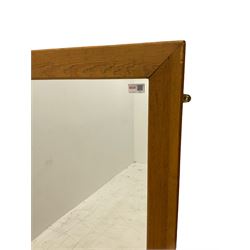 Large pine rectangular wall mirror