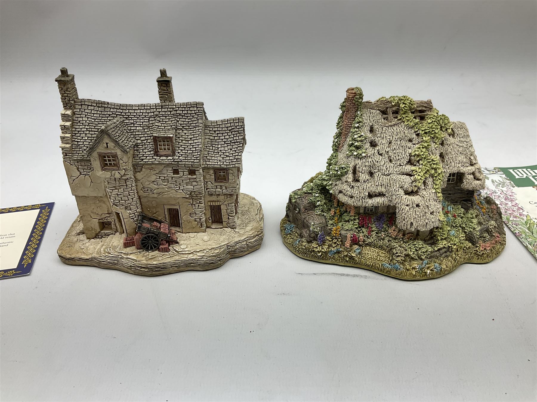 Four limited edition Lilliput Lane cottages, comprising Stockwell Tenement from the Scottish collection, Forget-Me-Not, Cotman Cottage and Stokesay Castle, all boxed with deeds