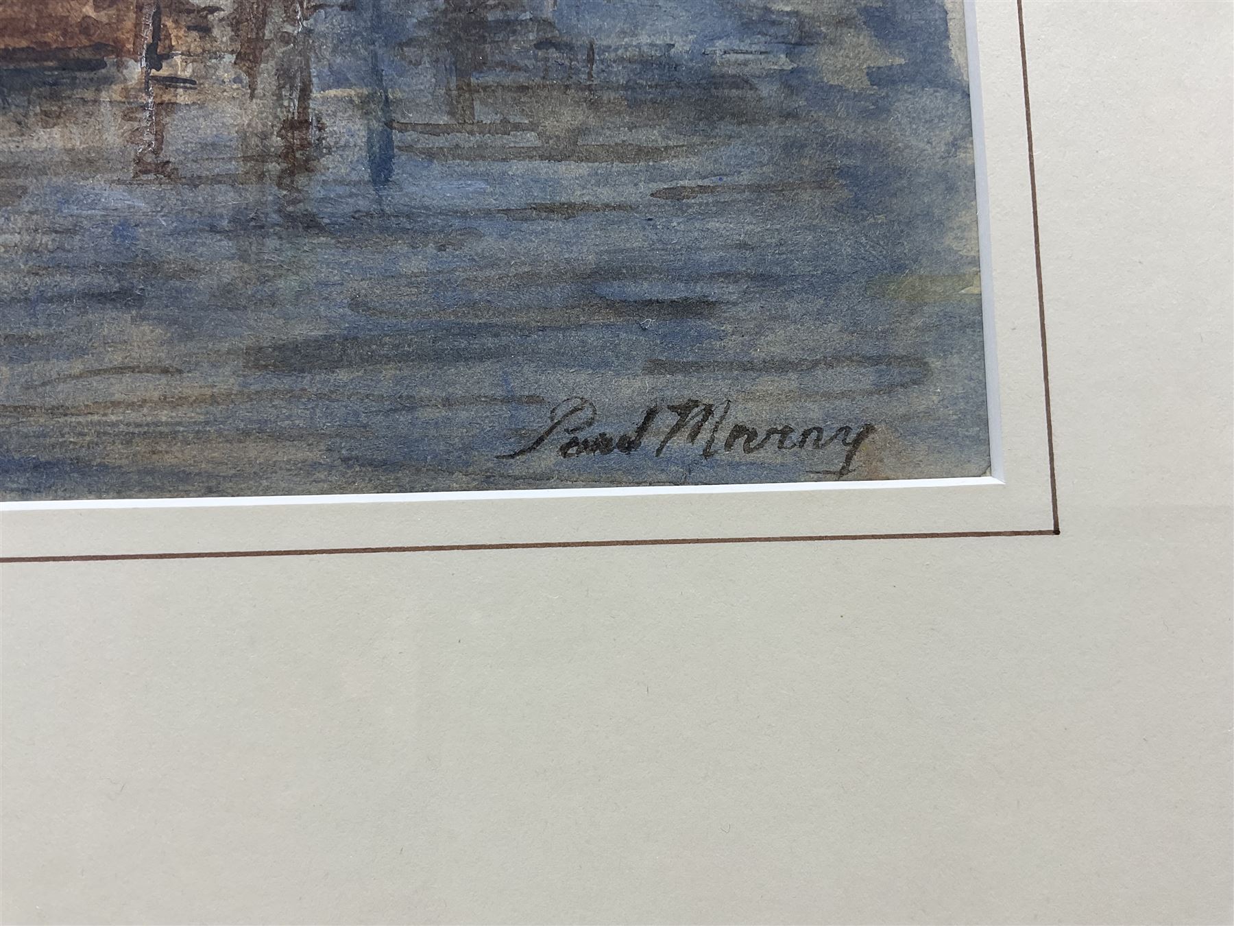 Paul Marny (French/British 1829-1914): 'Rouen Harbour', watercolour signed 26cm x 40cm 
Provenance: in the same family ownership for three generations