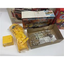 Seven scale model assembly kits to include Airfix, Heller, Italeri etc in one box