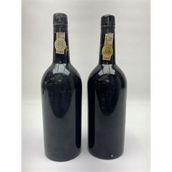 Dow's 1966 vintage port, two bottles, unknown contents and proof 