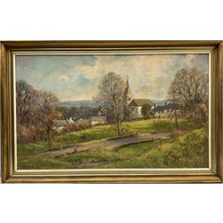 JD Henderson (Scottish 20th century): Eaglesham Hunt, oil on board signed 45cm x 75cm