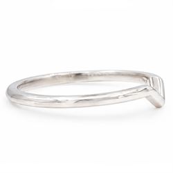 Tiffany & Co. platinum knife edge wishbone ring, hallmarked
