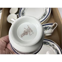 Royal Doulton Venetia patter dinner and tea wares, to include cups, saucers, dinner plates, small bowls, serving bowls, etc, in two boxes 