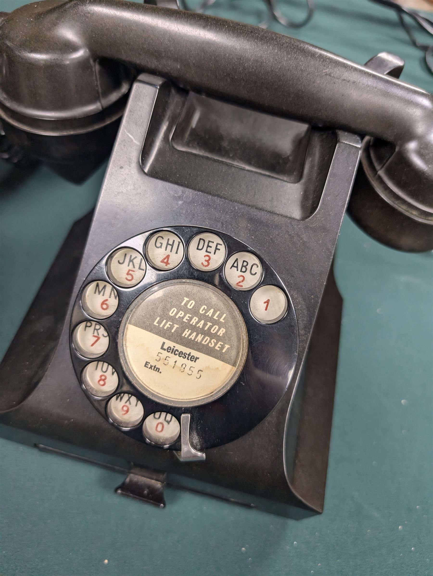 Two vintage rotary telephones