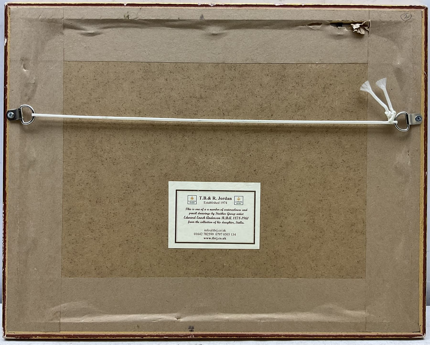 Edward Enoch Anderson (Staithes Group 1878-1961): Whitby from Divinity Flat and Upper Harbour Whitby, two watercolours unsigned 17cm x 25cm (2) 
Provenance: with T B & R Jordan Fine Art Specialists, Stockton on Tees, from the artist's daughter Stella's collection, label verso