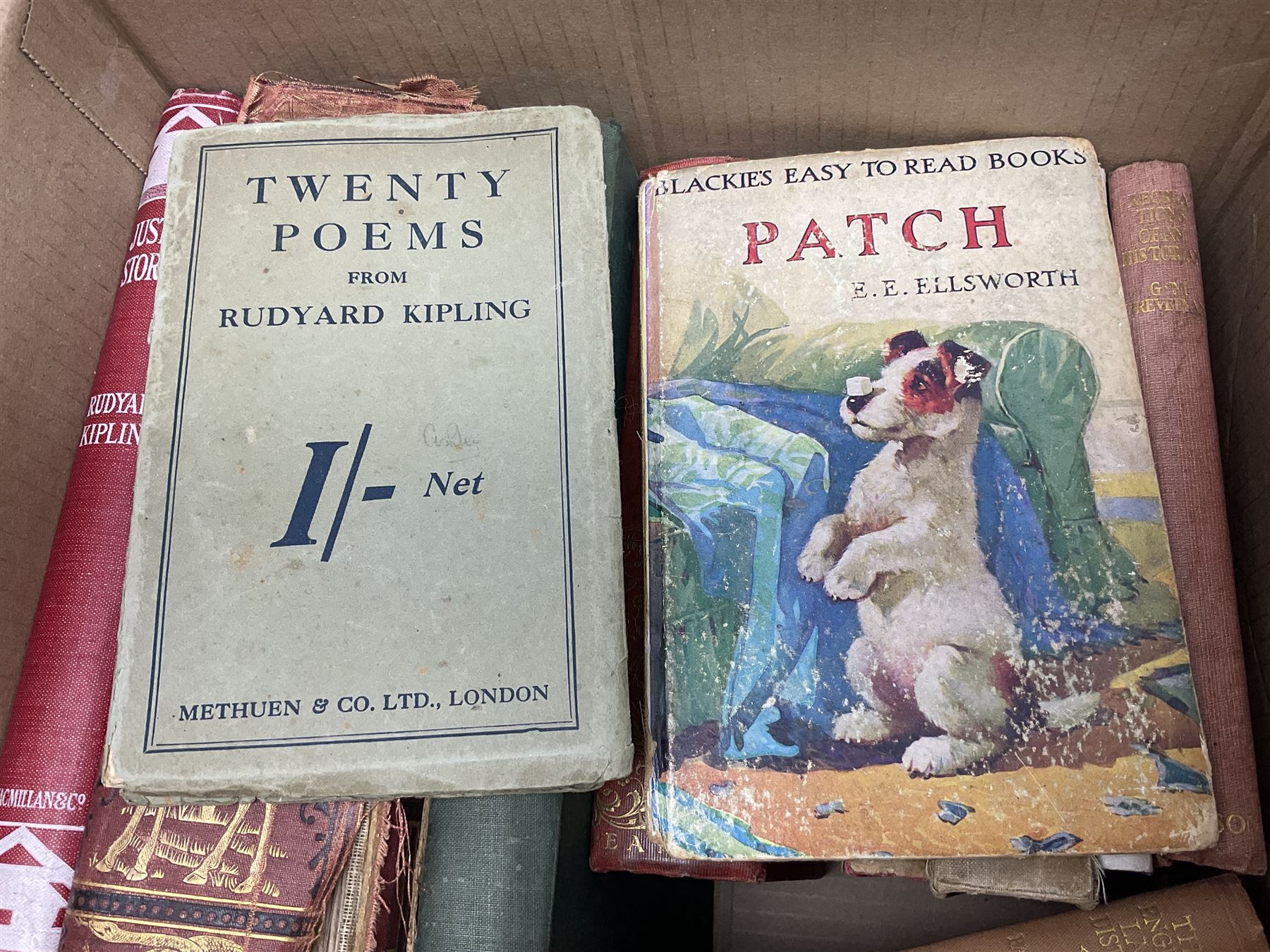 Silver and mother of pearl folding fruit knife together with a similar silver folding button hook, 19th century surgical knife in tortoiseshell cases by Krohne & Sesemann and three Hohner harmonicas, quantity of vintage child's games and toys to include cards, puzzles and misc, Rudyard Kipling, Wood's Illustrated Natural History, Twenty Poems from Rudyard Kipling First published in 1918 Methuen & Co Ltd, London, 1958 Observer cutting etc 