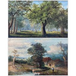 Briscoe (British 19th Century): 'Scene in Rodington Park', oi on board unsigned, indistinc...