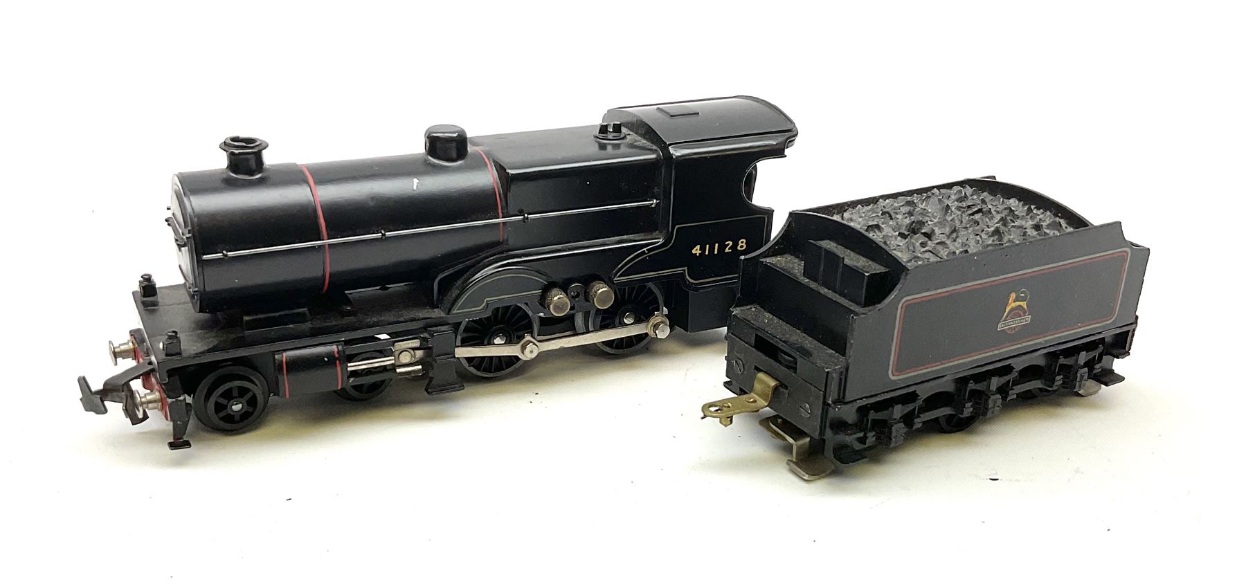 Trix Twin - three-rail A3 Class 4-6-2 locomotive 'Scotsman' No.60103 in British Rail dark blue with tender; and Midland Compound Class 4-4-0 locomotive No.41128 in British Rail black with tender; both unboxed (2)