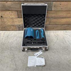 Erbauer core drill bit set, cased