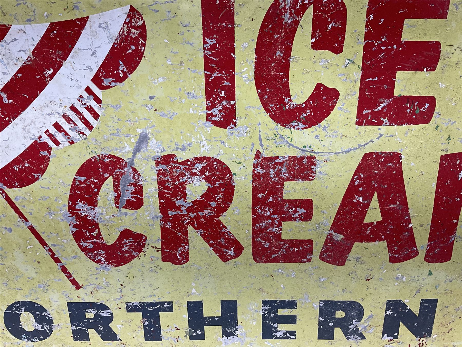 Northern Dairies Ice Cream aluminium advertising sign, W76cm H50cm
