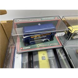 Corgi The Original Omnibus Company/Bus Operators in Britain - seventeen die-cast models of buses and coaches, predominantly limited edition; all in perspex display cases (17)