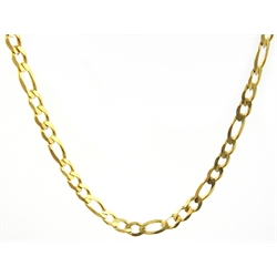  9ct gold flattened chain necklace hallmarked approx 7.2gm  