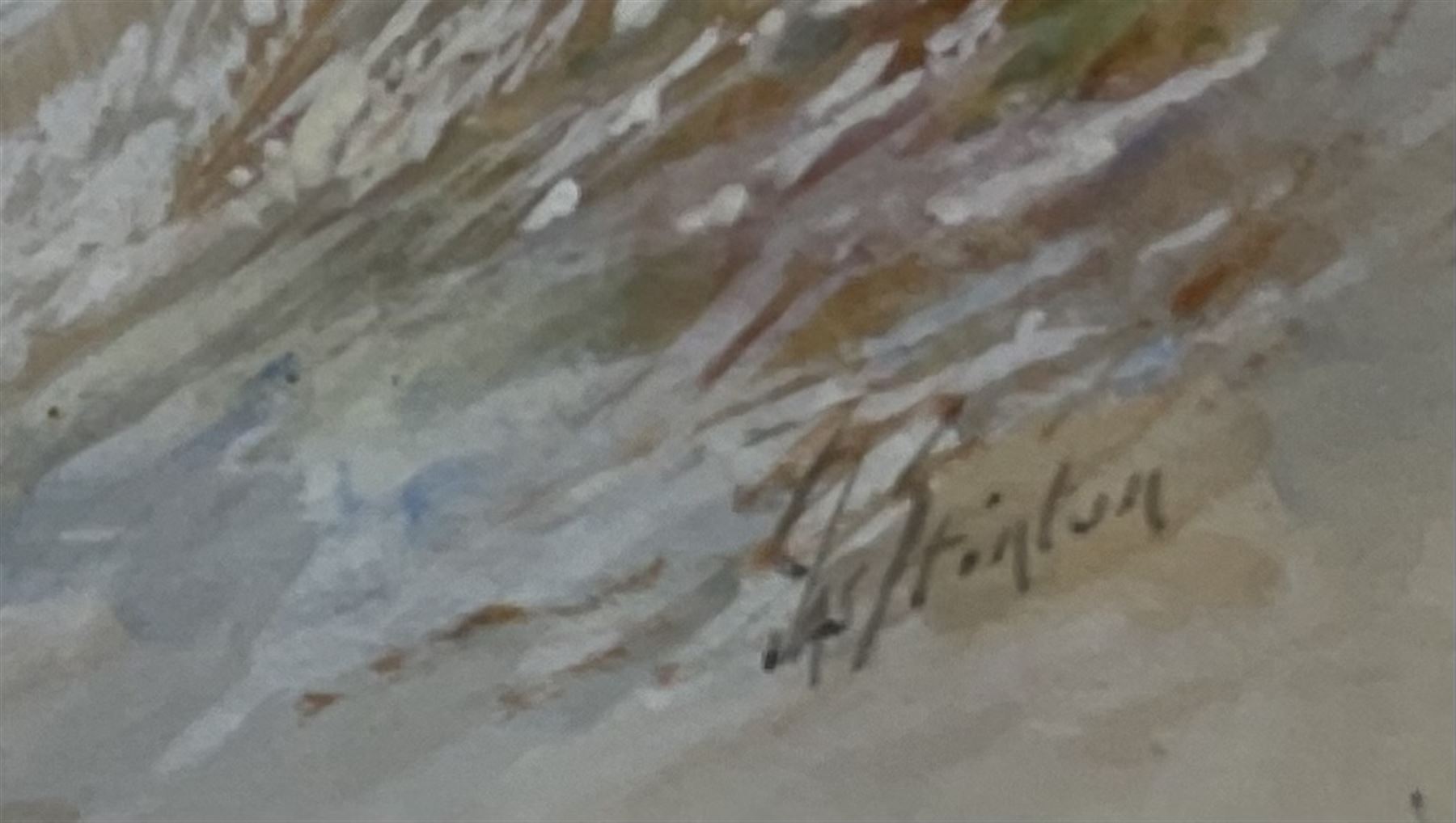 James Stinton (British 1870-1961): Pheasants and Grouse in Winter Landscapes, pair watercolours heightened in white signed 28cm x 16.5cm (2)