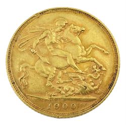 Queen Victoria 1900 gold full sovereign
