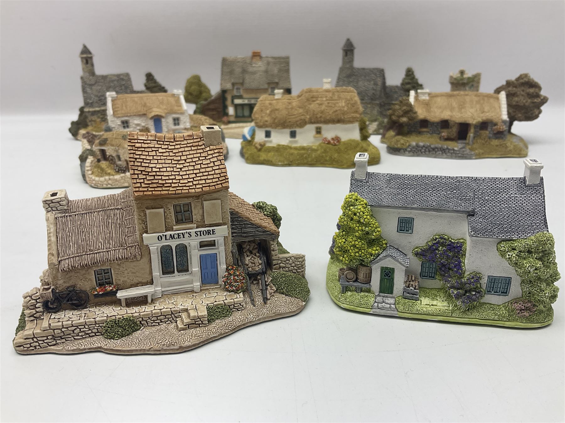 Sixteen Lilliput Lanes from the Irish Collection, to include Kilmore Quay, Causeway Cottage, Blarney Castle, Quite Cottage etc, all with boxes and deeds 