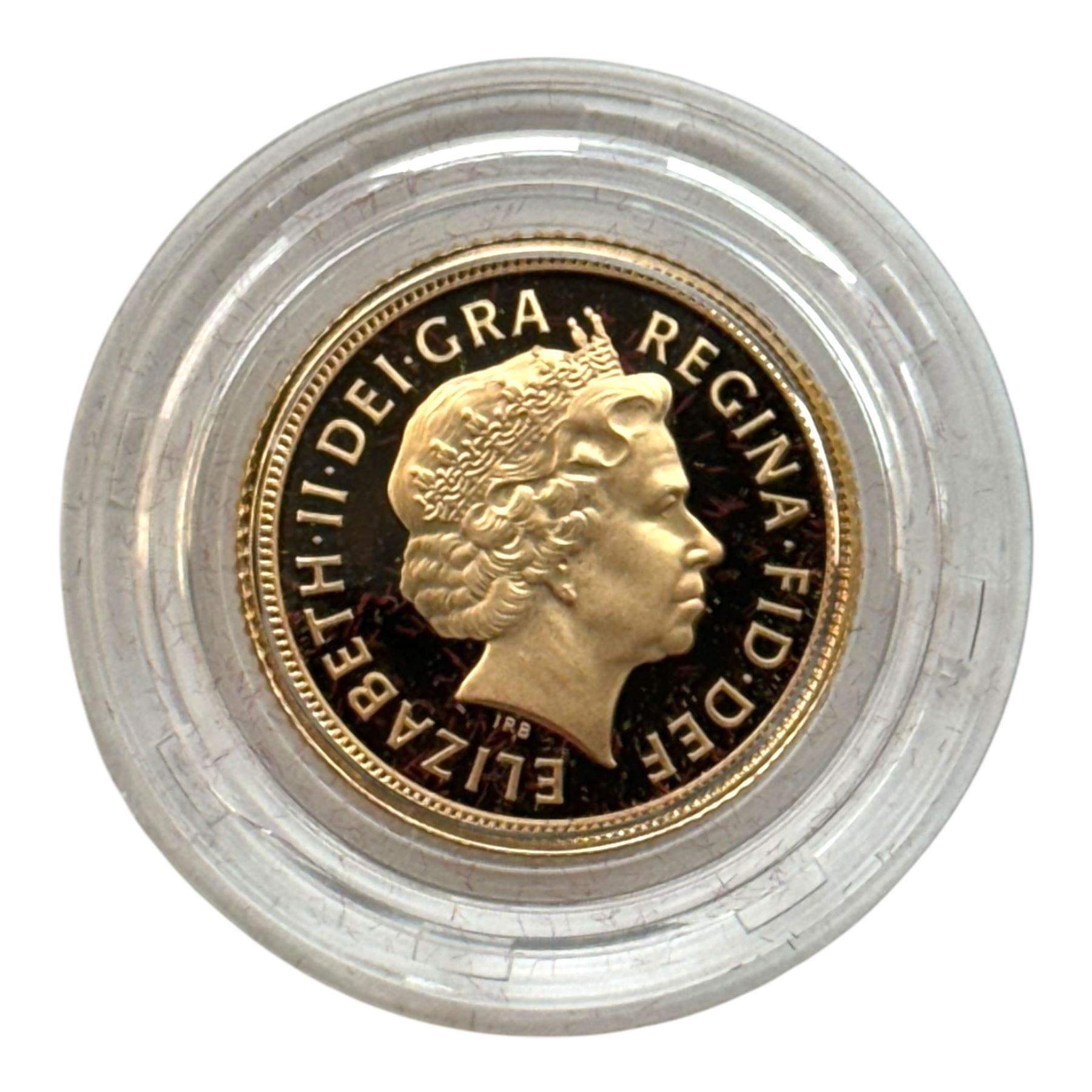 Queen Elizabeth II 2005 gold proof half sovereign coin, cased with certificate