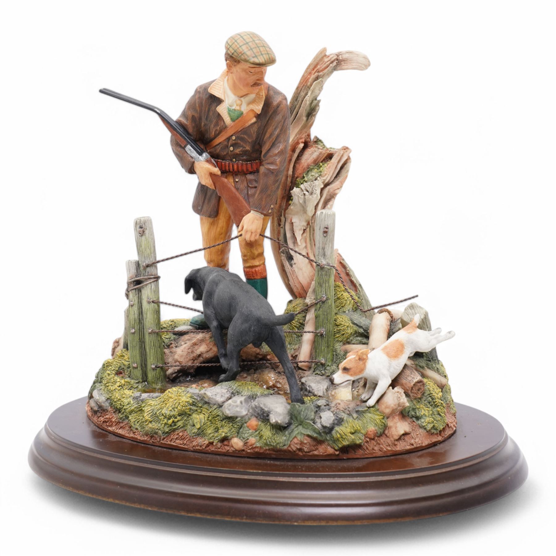 Country Artists 'Safe Way Through' figural group, by R Donaldson, model 01910, H26cm 