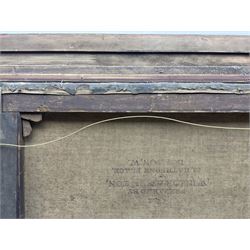 Edmund John Niemann (British 1813-1876): Country Church, oil on canvas signed, indistinctly titled on the stretcher 29cm x 49cm