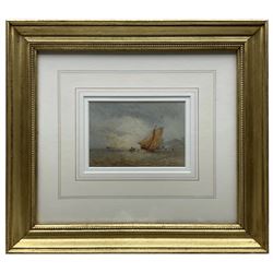 George Weatherill (British 1810-1890): Fishing Boats off Whitby, watercolour unsigned 9cm x 13cm