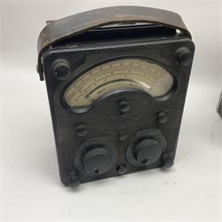 Collection of electrical testing equipment, to include The Automatic Coil Winder & Electrical Equipment Company Ltd Universal Avometer and Universal Avominor, Ross RE-177M ohm meter, British Physical Laboratories Universal Bridge model RS700, Weston Electrical Instrument Co model E665, RF Signal Generator Model RS600, Radar Cathode Ray Tube Tester Reactivator, etc