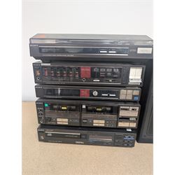 Sony HiFi system, comprising PS-LX330P Turntable, CDP-30 CD Player, TA-V11W Amplifier, ST-V11L FM-AM Tuner, TC-V11W Cassette Player and a pair of SS-V11 16cm 2Way Woofer Speakers