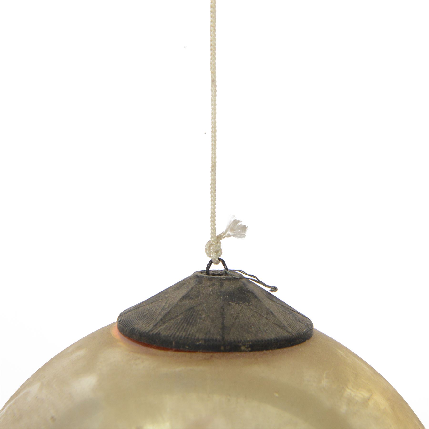 Two 19th century glass witches balls, D20cm