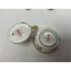 Royal Crown Derby Treasures of Childhood cabaret set, comprising tray, milk jug, sucrier, teacup and saucer, together with two Royal Crown Derby Treasures of Childhood paperweights Fleur and Ragdoll Sailor and Teddy bear paperweight, all paperweights are without stoppers