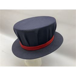 Elizabeth II Yeoman Warders (Beefeater) No.1 Undress blue uniform - comprising tunic bearing label Crown Military Uniforms H.M. Tower of London and bonnet by S. Patey (2) 