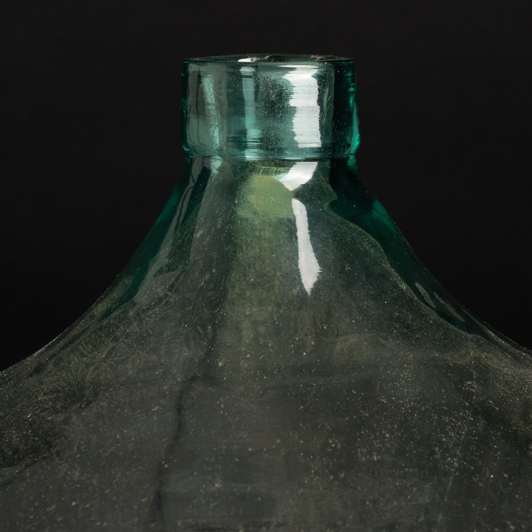  Large green glass Demijohn, H64cm  