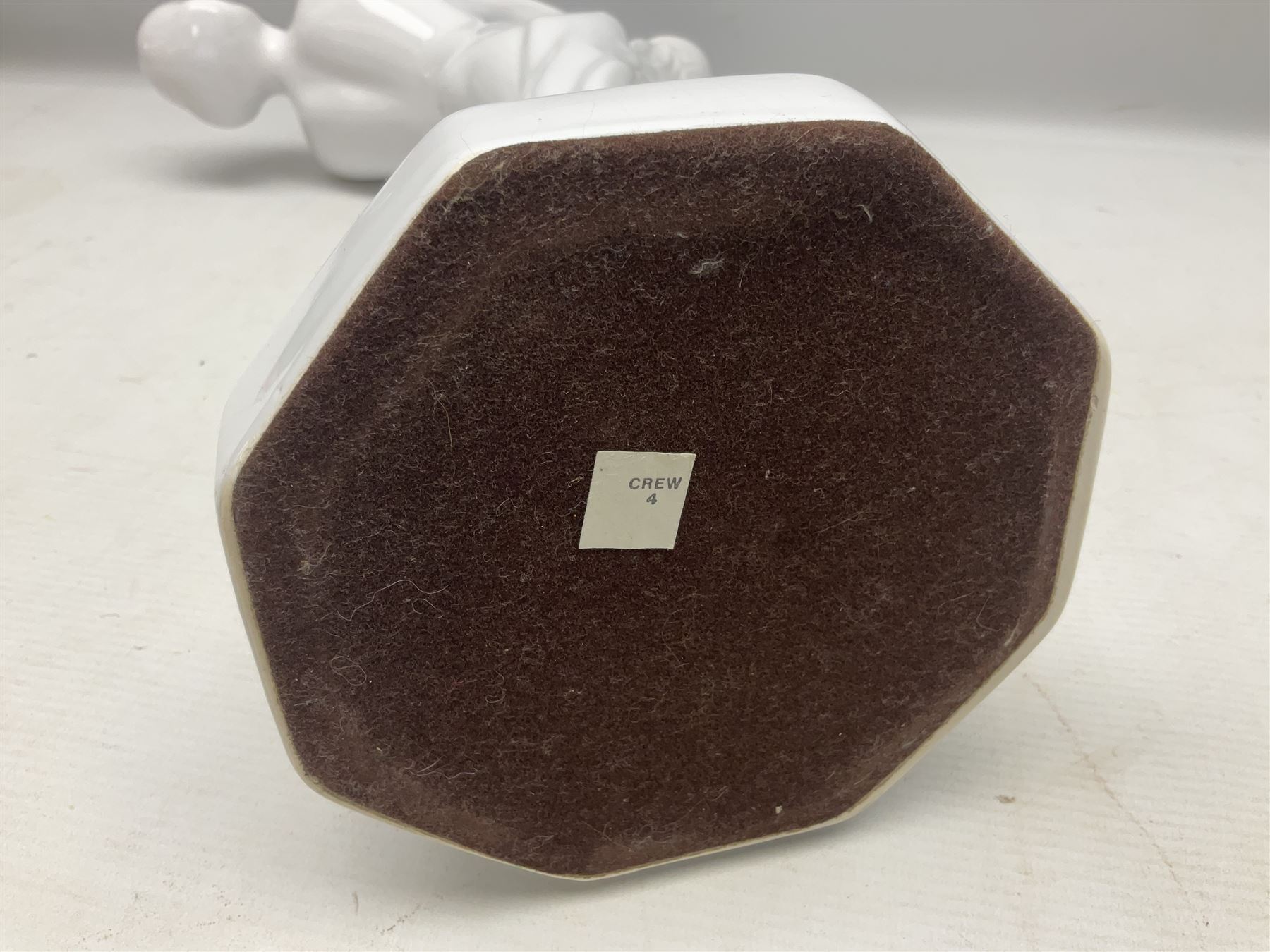 Art Deco style lamp modelled as a nude female dancer, with draped folds of linen, H46cm