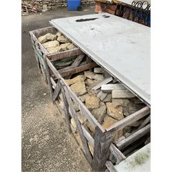 Quality of small/medium walling stone, in five crates - THIS LOT IS TO BE VIEWED AND COLLECTED BY APPOINTMENT FROM THE CAYLEY ARMS, HIGH STREET, BROMPTON-BY-SAWDON, YO13 9DA